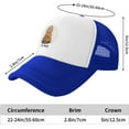 thumbnail image 6 of Be Happy Little Buddha Slogan Unisex Adult Adjustable Mesh Hats Baseball Hat Trucker Cap for Men Women Blue, 6 of 8