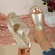 thumbnail image 4 of Mujeres Más Tamaño Vestidos de Verano Doble Correa Cuña Tacón Sandalias Casual Versátil Aumento de la Altura Zapatos Primavera, 4 of 9