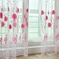 thumbnail image 2 of 1/2Pcs Window Lace Floral Curtain Panel Drape Voile Tulle Sheer Balcony Valance Divider Room Door Decor, 2 of 7
