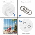 thumbnail image 3 of Coastal Christmas Shower Curtain, Waterproof Shower Curtains for Bathroom, Santa Claus Xmas Tree Sandy Beach Washable Fabric Bathtub Curtain Set Bath Decor with 12 Hooks Stall 36"x72", 3 of 6