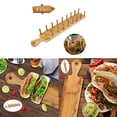 thumbnail image 3 of Axioma 2 Pieces Taco Holder 8 Soft or Hard Shell Tacos Retro Tortillas Appetizer Wooden, 3 of 9