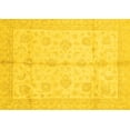 thumbnail image 1 of Ahgly Company Machine Washable Indoor Rectangle Abstract Yellow Modern Area Rugs, 3' x 5', 1 of 4