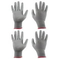 thumbnail image 1 of Uxcell 2 Pares de Guantes de Trabajo de Seguridad Antideslizantes de 22 cm, Guantes de Nylon Recubiertos de Goma (Pequeño), Gris Rojo, 1 of 5