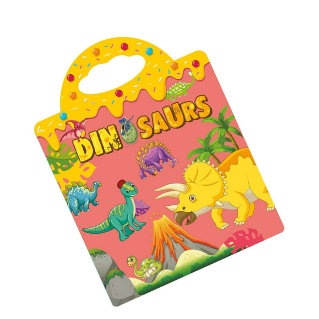 pitrice Sticker Book Toy Set Children Learning Training Playthings Cartoon Style Reusable Stickers Toys Kit Educational Plaything Prop Type 5
