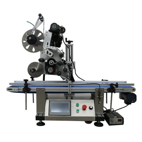 Automatic Conveyor Table Plate Labeling Coding Machine Desktop Conveyor Labeller Flat Surface Label Dispenser 110V LT-160