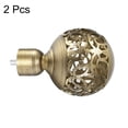 thumbnail image 3 of Uxcell 94x61mm Curtain Rod Finials Plastic Golden 2Pack, 3 of 7