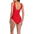 thumbnail image 5 of Abcnature Women's One Piece Swimsuit, High Waisted Bikini Swimsuits, Bathing Suit Solid Color Bikini Jumpsuit Tummy Control Swimsuits for Women Red XXL, 5 of 6