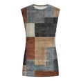 thumbnail image 4 of EOYWHK Tank Tops for Men Color Blocked Muscle Shirts Sleeveless Checkered Print Crewneck Pullover Blouse, 4 of 4
