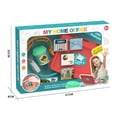 thumbnail image 2 of Pretend Play Toys, Kids Work Toys from Home Office, Pretend Work Station Set with Fake Laptop,4 Velcro App Stickers,Toy Cell Phones,Headset & Coffee Cup, Work Simulation Office Play for KIds Ages 3+, 2 of 7
