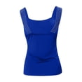 thumbnail image 5 of Charmgo Débardeur pour Femmes Col Carré Mode Sans Manches Ajusté Gilet Été Débardeur Décontracté Manches Courtes Tunique Tendance Bleu m, 5 of 5