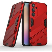 Case for Galaxy S23 FE,Military Protection [Built-in Kickstand] Dual-Layer Heavy Duty TPU PC Shockproof Antiskid Thermolysis Phone Case for Samsung Galaxy S23 FE 5G,6.4 inch 2023 (Red)