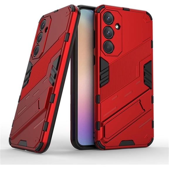 Case for Galaxy S25,Military Protection [Built-in Kickstand] Dual-Layer Heavy Duty TPU PC Shockproof Antiskid Thermolysis Phone Case for Samsung Galaxy S25 5G,6.2 inch 2025 (Red)