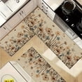 1/2/3Pcs Summer Brown Mosaic Kitchen Mat Set, Simple Floral Flannel ...