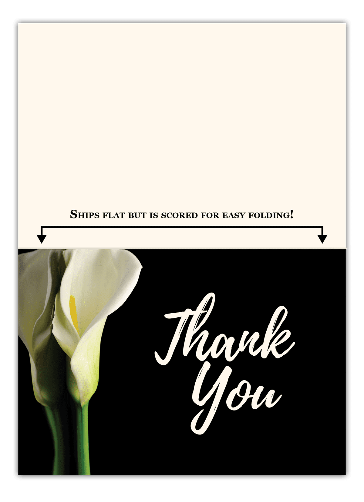 50 Lily Funeral Sympathy Bereavement Thank You Cards With Envelopes - Message Inside