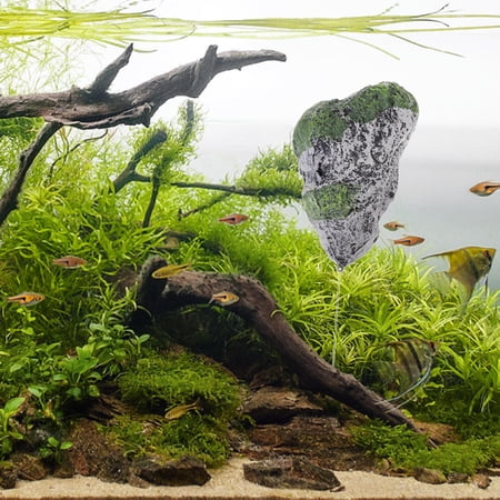 GAXIRE Simulation Stone Decor Floating Moss Art for Aquarium and Fish Tank Accessories