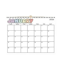 11x8.3'' 2026 Wall Calendar - Runs from January 2026 until December 2026 – 12 Monthly Desk Calendar Office Wall Calendar for Easy Organizing Wall Calendar 2026 for Home School & Office