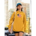 thumbnail image 2 of American Flag Grunge Style Hoodie Women -Image by Shutterstock, Female Medium, 2 of 4