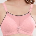thumbnail image 5 of No Underwire Classic Bra for Women, Full Coverage Scoop Neck Underwear with Adjustable Straps, Light Support for Daily Wear | VerBelle,Pink 2XL, 5 of 9