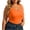 Orange, variant on TEAJOPSUU Plus Size Tank Tops for Women Sleeveless Scoop Neck Cami Shirts Slim Fitted Daily Solid Basic Tank Blouses Red