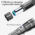 thumbnail image 4 of ddioayh Rechargeable LED Tactical Flashlight with Telescopic Zoom, 4 Modes Waterproof for Outdoor Camping, Hiking, Emergency Survival Gear, 4 of 6