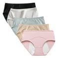 thumbnail image 4 of Gyratedream Girls Period Cotton Panties Menstrual Leakproof Protective Solid Color Underwear Free Size 80-160lb, 4 of 7