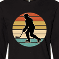thumbnail image 4 of Inktastic Hockey Player Retro Sunset Long Sleeve T-Shirt, 4 of 5