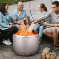 thumbnail image 6 of Garvee Fire Pits for Garden, 35.4 Inch Smokeless Fire Pit, 304 Stainless Steel Wood Burning Fireplaces with Removable Ash Pan & Stand, Portable Safe Burning Firepit ,Ideal for Outside Patio Camping, 6 of 7