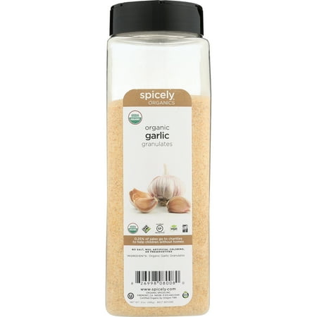 Spicely Organic Spices - Spicely Organics Garlic Granulates Club Size Certified Gluten Free