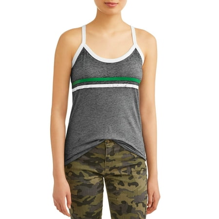 - No Boundaries Varsity Stripe Ringer Cami
