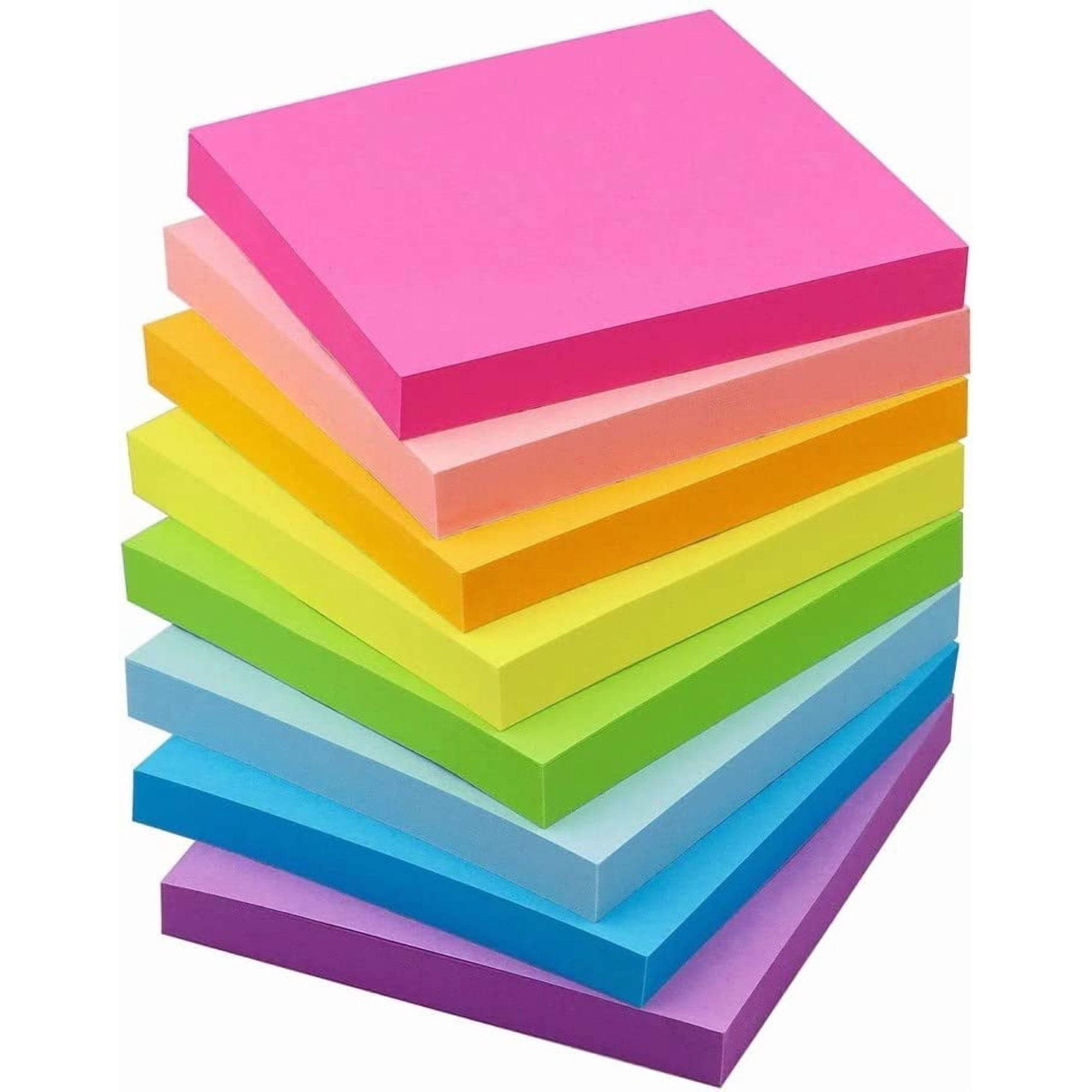 Sticky Notes Memo Pad Paper | Colorful Notepads For Stationery Supplies 400 Sheet (5 Color)