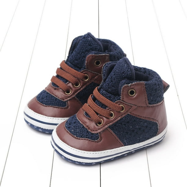 Toddler Baby Boys Shoes Little Boys Slip on Summer Children Infant Toddler Shoes Boys and Girls Sports Shoes Flat Sole Round Head High Top Lace Male