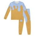 thumbnail image 4 of DHFJKG Pyjama Boys Girls Outfits Set Soft Long Sleeve Round Neck Pajama Set With Ice Cream Print Comfortable Sleepwear For Toddler And Kids Cozy Sleepwear, 4 of 4