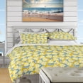 thumbnail image 4 of Designart 'Yellow Fishes Pattern' Nautical & Coastal Duvet Cover Set, 4 of 4
