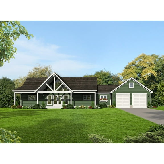 763-17871: Traditional Craftsman 2 Bed, 2 Bath Luxury Home Plan, 3574 Sq Ft: Full Blueprints with License to Build by Home Plan Marketplace - Lesuto