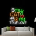 thumbnail image 2 of Handmadetneonsign My Cat Is My True Love Neon Sign, Cat Wall Art Decor, Cat Lover Gifts, Kids Room Wall Decor, 2 of 5