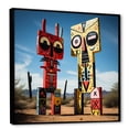 thumbnail image 2 of Designart "Psychedelic Statue from Mexico III" Food & Beverage Framed Wall Art - Red Fruits Entryway Framed Wall Art Print, 2 of 6