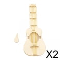 thumbnail image 1 of 2x Kits de Guitarra de Madera DIY Instrumento Musical Artesanía Desarrollo Modelo de Juguete Kits de Ensamblaje Accesorios para Niños Juguetes Románti 2 piezas, 1 of 8