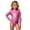 g-Pink6828, variant on CAIVO Long Sleeve Girls Romper Jumpsuit High Neck Back Zip Leotard Solid Color Performance Dance Gymnastics Unitard Stage Show Onesie For Kids Toddler Classic Bodysuits One-Pieces