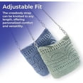thumbnail image 6 of SAGEFINDS Crochet Crossbody Bag, Women's Shoulder Purse with Adustable Strap, 100% Cotton - Blue, 6 of 6