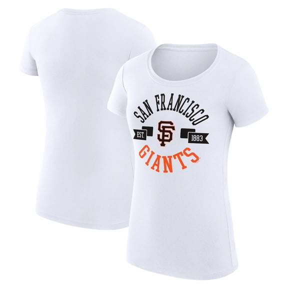 Women's G-III 4Her by Carl Banks White San Francisco Giants Super-Slim Fit Lightweight City Graphic T-Shirt