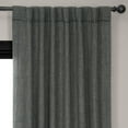 thumbnail image 3 of Dark Gravel Faux Linen Room Darkening Curtain (1 Panel), Dark Gravel, 50W X 120L, 3 of 11