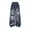 Blue, variant on SHenli Girl's Hop Letter Graphic Jeans High Waisted Wide Leg Casual Denim Pants Baggy Streetwear for Age 6-16