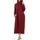 thumbnail image 2 of INSPIRE CHIC Bata de Noche con Cremallera para Mujeres, Larga, con Capucha, Sudadera de Manga Larga, Ropa de Casa con Bolsillos, XL Rojo, 2 of 6