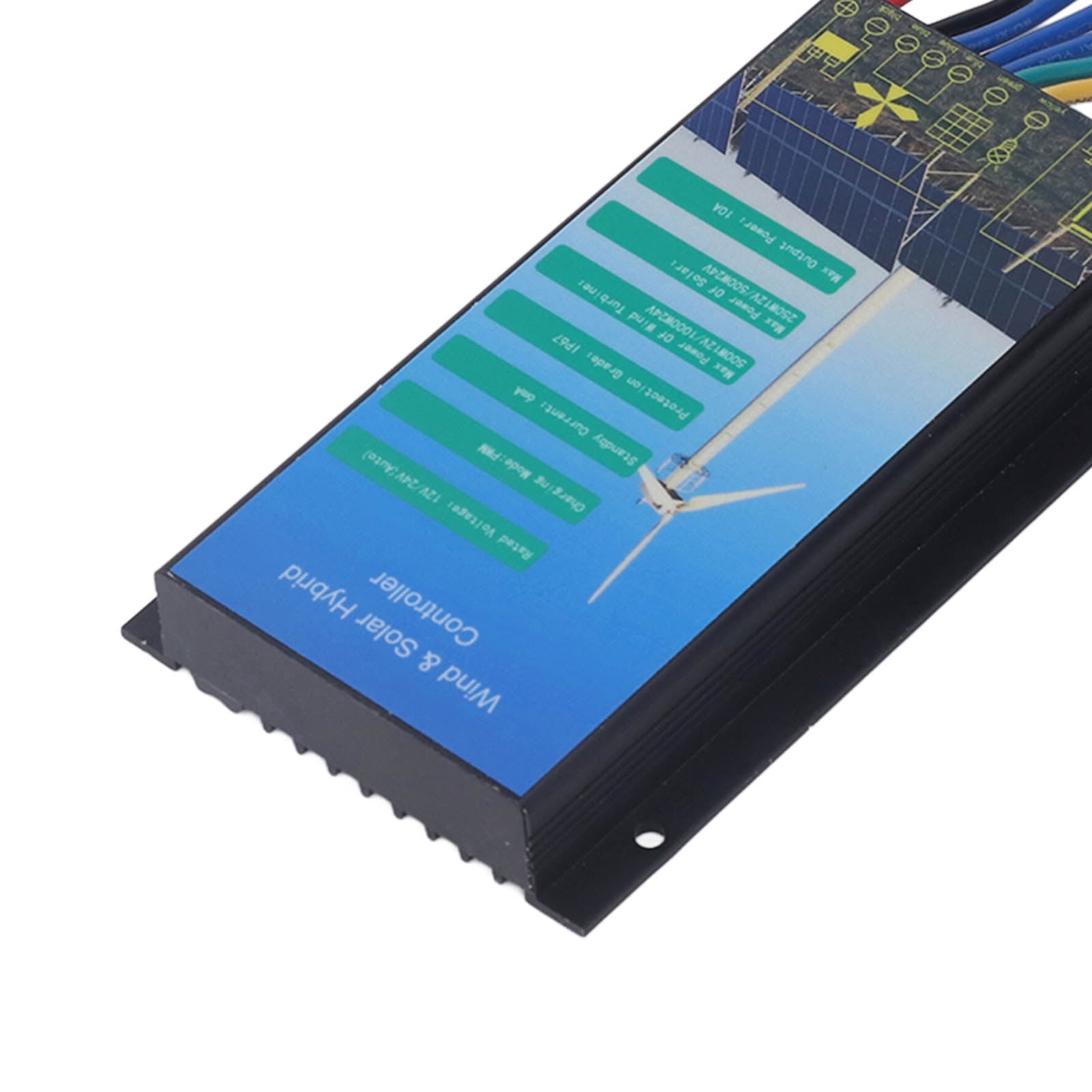 Wind & Solar Hybrid Charge Controller IP67, Auto Adjustment for Wind Turbine Generator, 12/24V Compatible, Ideal for Street Light & Off-Grid Applications