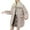 Khaki, variant on Breezora Womens Medium Length Puffer Jacket Winter Thickened Cotton Blend Coat With High End Texture L Size Black