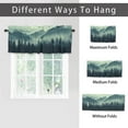 thumbnail image 6 of Rustic Nature Forest Window Curtain Valance Misty Forest Green Fog Woodland Rod Pocket Window Valance for Living Room Bathroom Bedroom Kitchen 54 by 18 in, 1 Panel, 6 of 6