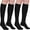Black, variant on 2 Pairs Wukang Zipper Compression Socks for Women & Men, 15-20 mmHg Closed Toe Compression Stocking with Zipper (Black, L/XL)