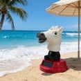 thumbnail image 5 of Yvsxxv 1 White Solar Powered Horse Figurines Bobble Head Car Dashboard Figurines for Home Desk, 5 of 7