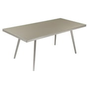 Pangea Home Chelsea 30" Modern Aluminum Dining Table in Slate Gray