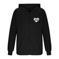thumbnail image 7 of YanHoo Hoodies for Men, Love Heart Dialysis Sweatshirt with Arm Zipper Jacket Full-Zip IV Hoodie for Dialysis Clothing Chemo Hoodie with Pockets Black,L, 7 of 7